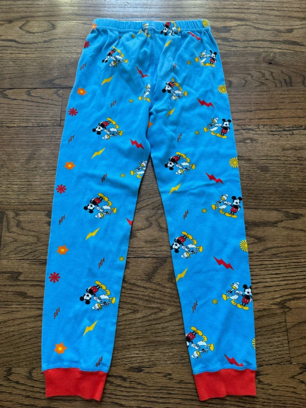 Disney Mickey Mouse & Donald Duck Pajama Set Size 8 Blue Long Sleeve